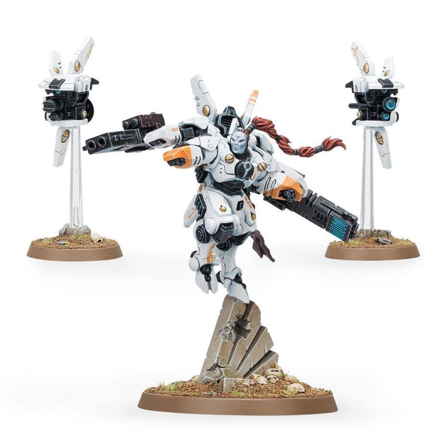 Dit is een afbeelding van het miniatuur Commander Shadowsun - Tau Empire voor het spel Warhammer, te koop bij Tabletop Miniature Wargames spellenwinkel Speldorado in delft