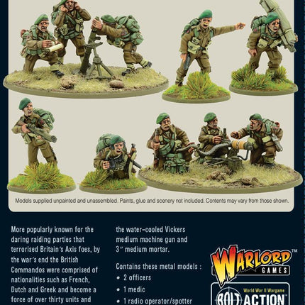 Dit is een foto van het spel Commandos Support Group (HQ, Mortar & MMG) te koop bij Speldorado Spellenwinkel Delft