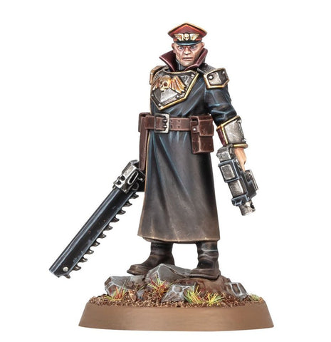 Dit is een afbeelding van het miniatuur Commissar - Astra Militarum voor het spel Warhammer, te koop bij Tabletop Miniature Wargames spellenwinkel Speldorado in delft