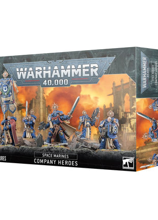 Dit is een afbeelding van het miniatuur Company Heroes - Space Marines voor het spel Warhammer, te koop bij Tabletop Miniature Wargames spellenwinkel Speldorado in delft
