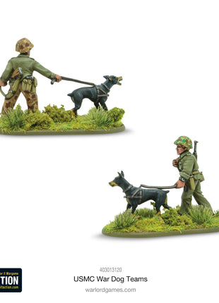 US Marine Corps War Dog Teams voor Bolt Action - amerikanen infantry schaal 1:58 miniatuur