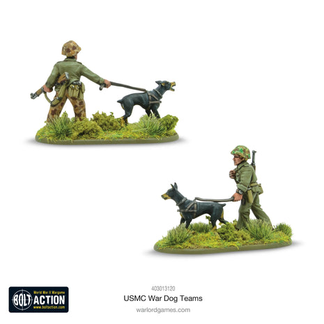US Marine Corps War Dog Teams voor Bolt Action - amerikanen infantry schaal 1:58 miniatuur