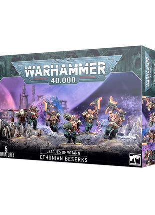 Dit is een afbeelding van het miniatuur Cthonian Berserks - Leagues of Votann voor het spel Warhammer, te koop bij Tabletop Miniature Wargames spellenwinkel Speldorado in delft