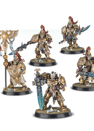 Dit is een afbeelding van het miniatuur Custodian Guard - Adeptus Custodes voor het spel Warhammer, te koop bij Tabletop Miniature Wargames spellenwinkel Speldorado in delft