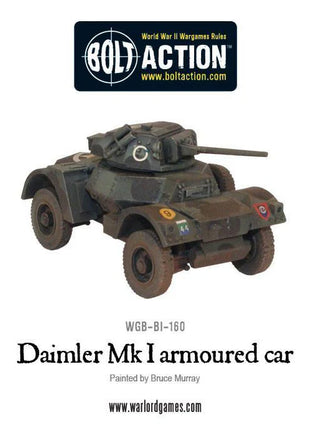 Dit is een foto van het spel Daimler Armoured Car - Bolt Action te koop bij Speldorado Spellenwinkel Delft