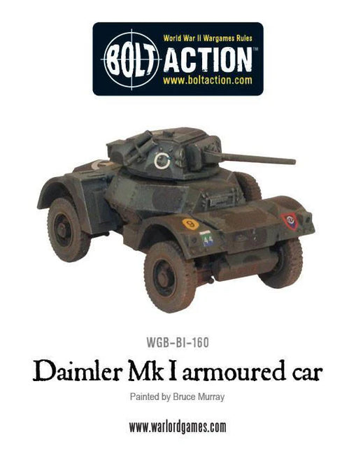 Dit is een foto van het spel Daimler Armoured Car - Bolt Action te koop bij Speldorado Spellenwinkel Delft