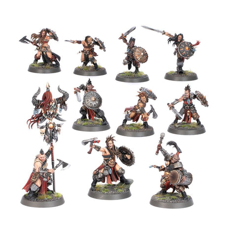 Dit is een afbeelding van het miniatuur Darkoath Marauders - Slaves to Darkness voor het spel Warhammer, te koop bij Tabletop Miniature Wargames spellenwinkel Speldorado in delft