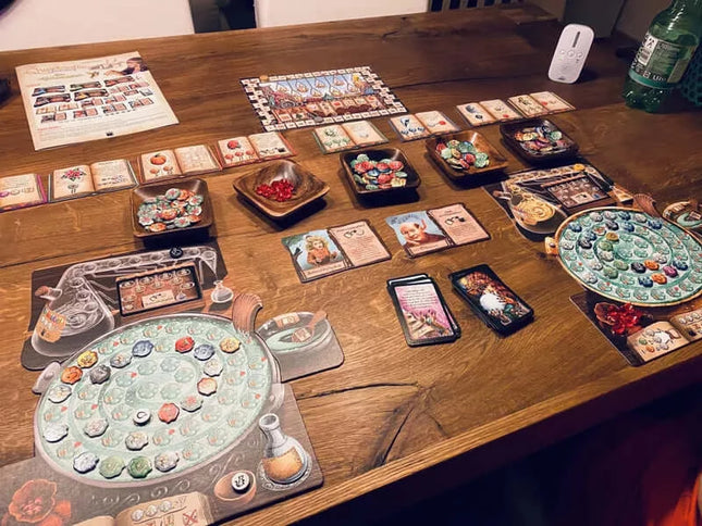 Dit is een foto van het spel De Kwakzalvers Van Kakelenburg De Alchemisten te koop bij Speldorado Spellenwinkel Delft