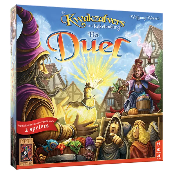 Dit is een foto van het spel De Kwakzalvers Van Kakelenburg het duel te koop bij Speldorado Spellenwinkel Delft