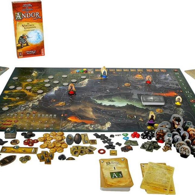 Dit is een foto van het spel De Legenden Van Andor De Verloren Legenden Donkere Tijden te koop bij Speldorado Spellenwinkel Delft