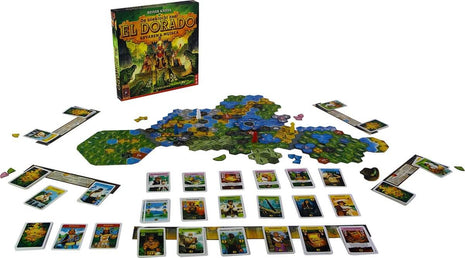 Dit is een foto van het spel Gevaren En Muisca - De Zoektocht Naar El Dorado te koop bij Speldorado Spellenwinkel Delft