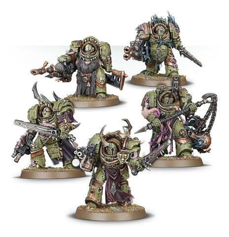 Dit is een afbeelding van het miniatuur Blightlord Terminators - Death Guard voor het spel Warhammer, te koop bij Tabletop Miniature Wargames spellenwinkel Speldorado in delft