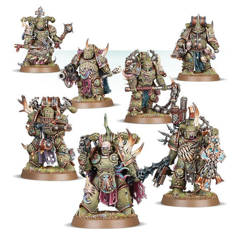 Dit is een afbeelding van het miniatuur Plague Marines - Death Guard voor het spel Warhammer, te koop bij Tabletop Miniature Wargames spellenwinkel Speldorado in delft