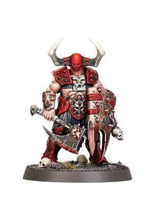 Dit is een afbeelding van het miniatuur Deathbringer - blades of khorne voor het spel Warhammer, te koop bij Tabletop Miniature Wargames spellenwinkel Speldorado in delft