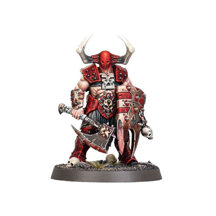 Dit is een afbeelding van het miniatuur Deathbringer - blades of khorne voor het spel Warhammer, te koop bij Tabletop Miniature Wargames spellenwinkel Speldorado in delft