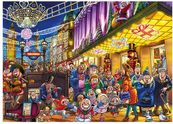 Dit is een foto van het spel De geesten van Kerstmis - 2x1000 Stukjes - Wasgij Christmas te koop bij Speldorado Spellenwinkel Delft