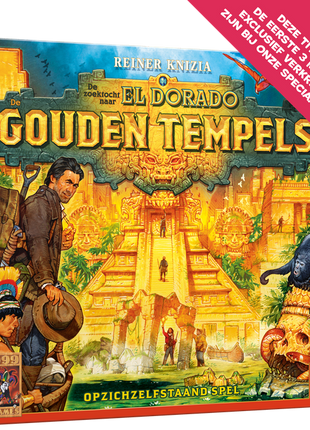 De gouden tempels - De zoektocht naar El Dorado – gezellig bordspel – 2 tot 4 spelers