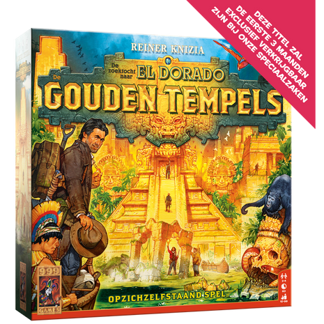 De gouden tempels - De zoektocht naar El Dorado – gezellig bordspel – 2 tot 4 spelers