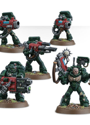 Dit is een afbeelding van het miniatuur Devastator Squad - Space Marines voor het spel Warhammer, te koop bij Tabletop Miniature Wargames spellenwinkel Speldorado in delft
