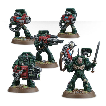 Dit is een afbeelding van het miniatuur Devastator Squad - Space Marines voor het spel Warhammer, te koop bij Tabletop Miniature Wargames spellenwinkel Speldorado in delft
