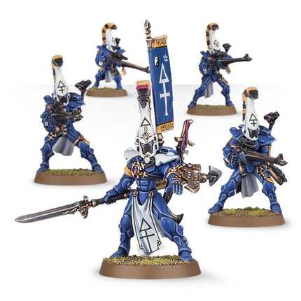 Dit is een afbeelding van het miniatuur Dire Avengers - Aeldari voor het spel Warhammer, te koop bij Tabletop Miniature Wargames spellenwinkel Speldorado in delft