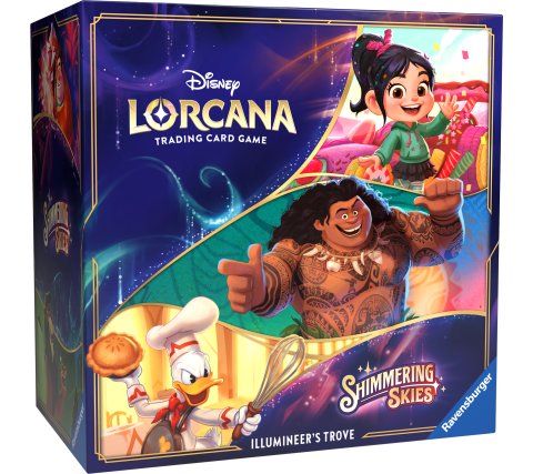 Dit is een foto van het spel TROVE Pack EN Shimmering Skies - Disney Lorcana te koop bij Speldorado Spellenwinkel Delft