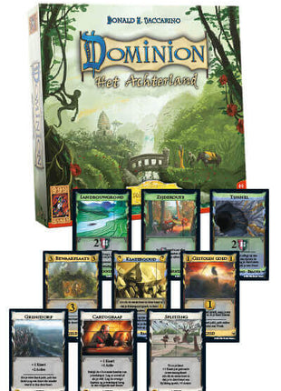 Dit is een foto van het spel Het Achterland - Dominion te koop bij Speldorado Spellenwinkel Delft