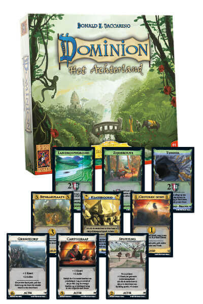 Dit is een foto van het spel Het Achterland - Dominion te koop bij Speldorado Spellenwinkel Delft