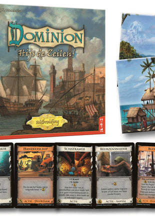 Dit is een foto van het spel Hijs De Zeilen - Dominion te koop bij Speldorado Spellenwinkel Delft