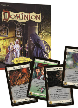 Dit is een foto van het spel Intrige - Dominion te koop bij Speldorado Spellenwinkel Delft