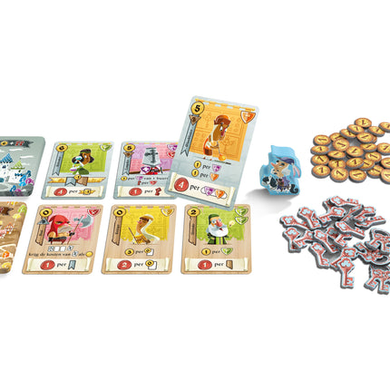 Spelers creëren een 3×3 card tableau via drafting in Castle Combo – strategisch en snel.