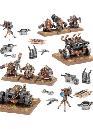 Dit is een afbeelding van het miniatuur Dwarf Cannon & Organ Gun - Dwarfen Mountain Holds voor het spel Warhammer, te koop bij Tabletop Miniature Wargames spellenwinkel Speldorado in delft