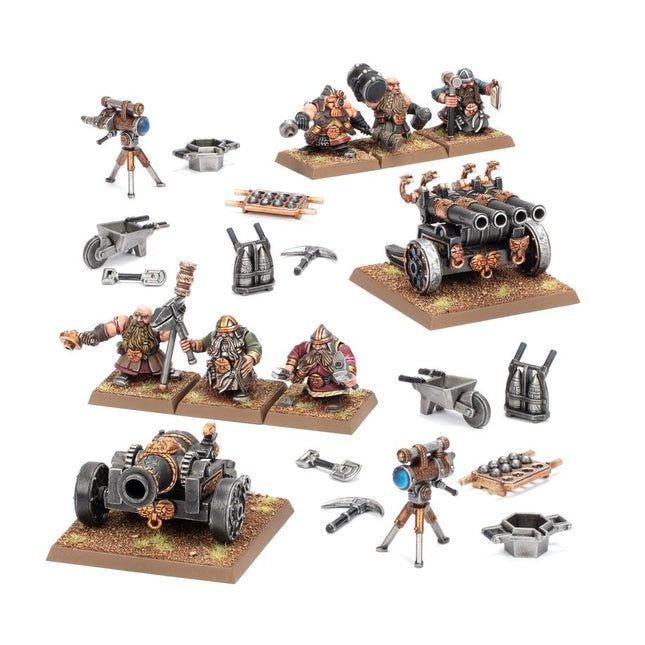 Dit is een foto van het spel Dwarf Cannon & Organ Gun - Dwarfen Mountain Holds te koop bij Speldorado Spellenwinkel Delft