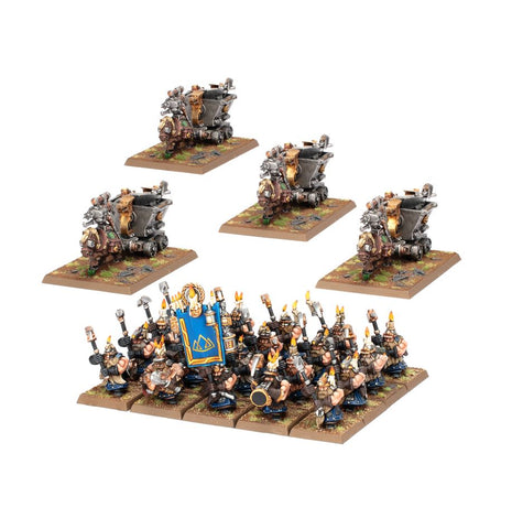 Dit is een afbeelding van het miniatuur Dwarf Miners - Dwarfen Mountain Holds voor het spel Warhammer, te koop bij Tabletop Miniature Wargames spellenwinkel Speldorado in delft