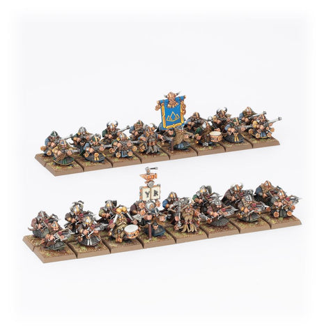 Dit is een afbeelding van het miniatuur Dwarf Quarrellers - Dwarfen Mountain Holds voor het spel Warhammer, te koop bij Tabletop Miniature Wargames spellenwinkel Speldorado in delft
