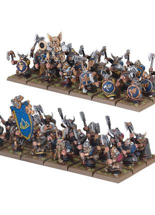 Dit is een afbeelding van het miniatuur Dwarf Warriors - Dwarfen Mountain Holds voor het spel Warhammer, te koop bij Tabletop Miniature Wargames spellenwinkel Speldorado in delft