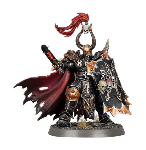 Dit is een afbeelding van het miniatuur Exalted Hero Of Chaos - Slaves to Darkness voor het spel Warhammer, te koop bij Tabletop Miniature Wargames spellenwinkel Speldorado in delft