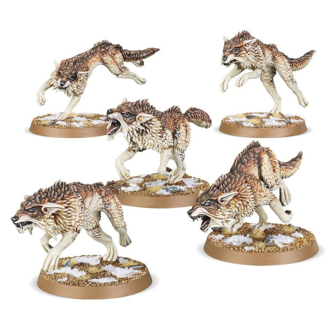 Dit is een afbeelding van het miniatuur Fenrisian Wolves - Space Wolves voor het spel Warhammer, te koop bij Tabletop Miniature Wargames spellenwinkel Speldorado in delft