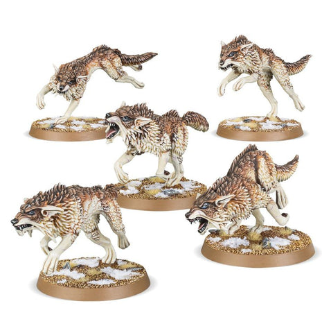 Dit is een afbeelding van het miniatuur Fenrisian Wolves - Space Wolves voor het spel Warhammer, te koop bij Tabletop Miniature Wargames spellenwinkel Speldorado in delft