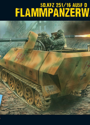 Sd.Kfz 251/16 Ausf D Flammpanzerwagen Half Track voor Bolt Action - duitsers vehicle schaal 1:58 miniatuur