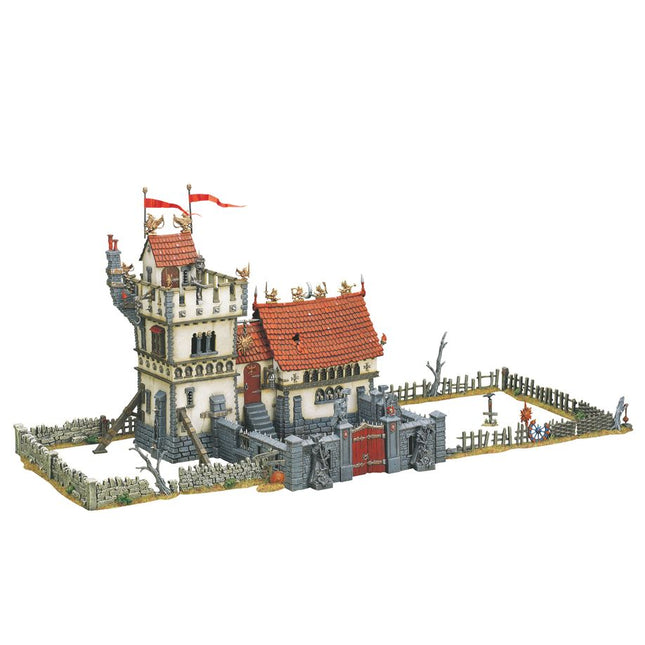 Dit is een foto van het spel Fortified Manor Of The Empire - Old World te koop bij Speldorado Spellenwinkel Delft