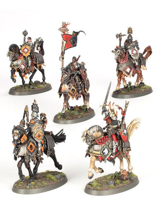 Dit is een afbeelding van het miniatuur Freeguild Cavaliers - Cities of Sigmar voor het spel Warhammer, te koop bij Tabletop Miniature Wargames spellenwinkel Speldorado in delft