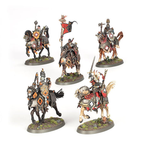 Dit is een afbeelding van het miniatuur Freeguild Cavaliers - Cities of Sigmar voor het spel Warhammer, te koop bij Tabletop Miniature Wargames spellenwinkel Speldorado in delft