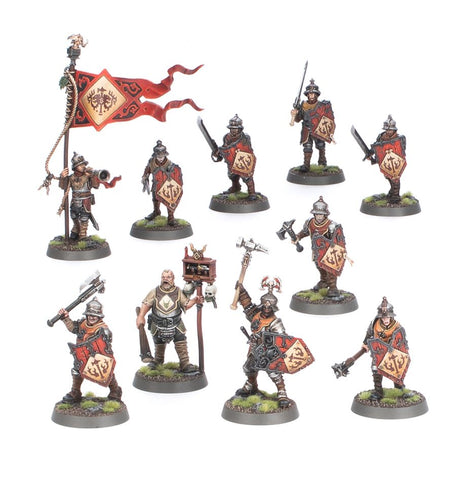 Dit is een afbeelding van het miniatuur Freeguild Steelhelms - Cities of Sigmar voor het spel Warhammer, te koop bij Tabletop Miniature Wargames spellenwinkel Speldorado in delft