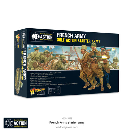 French Army Starter Army voor Bolt Action - fransen infantry schaal 1:58 miniatuur