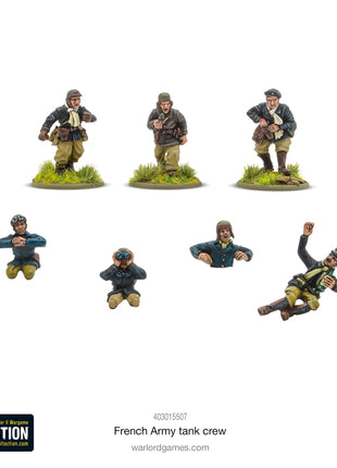 French Army Tank Crew voor Bolt Action - fransen vehicle schaal 1:58 miniatuur