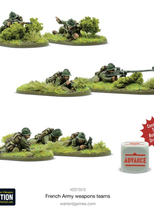 Dit is een foto van het spel French Army Weapons Teams te koop bij Speldorado Spellenwinkel Delft
