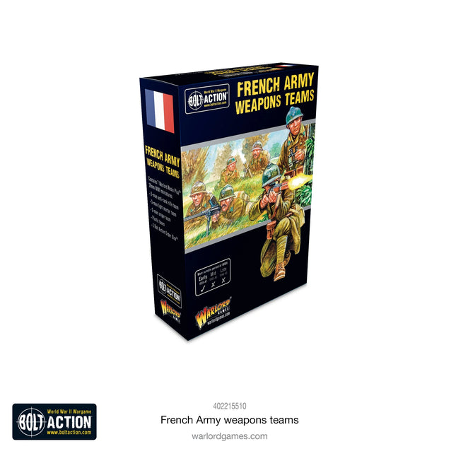 Dit is een foto van het spel French Army Weapons Teams te koop bij Speldorado Spellenwinkel Delft