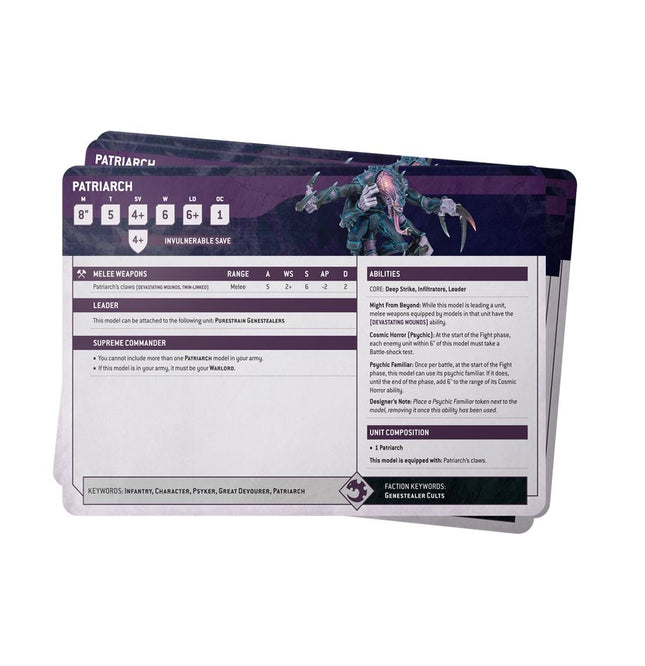 datasheet cards: genestealer cults (eng)