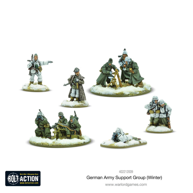 Dit is een foto van het spel German Heer (Winter) Support Group (HQ, Mortar & MMG) te koop bij Speldorado Spellenwinkel Delft